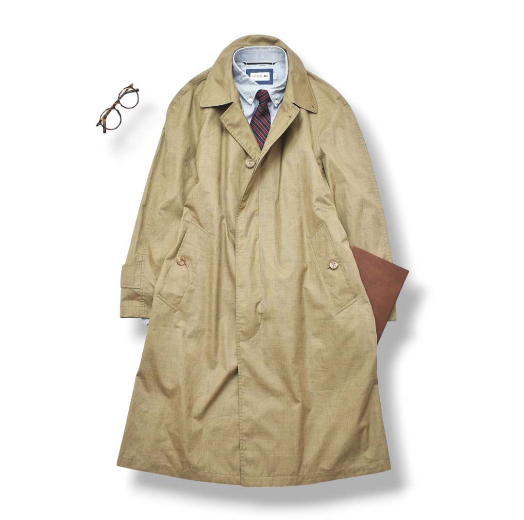 Aquascutum バルマカーン コート ステンカラー ブラウン カシミヤ 名作】 英国製 アクアスキュータム Aquascutum ATTACHE-J ロング