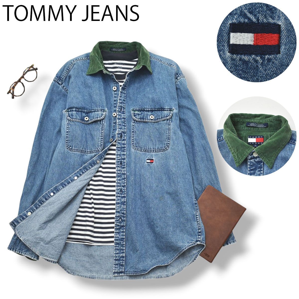 90s ヴィンテージ フラッグタグ トミージーンズ TOMMY JEANS 長袖 