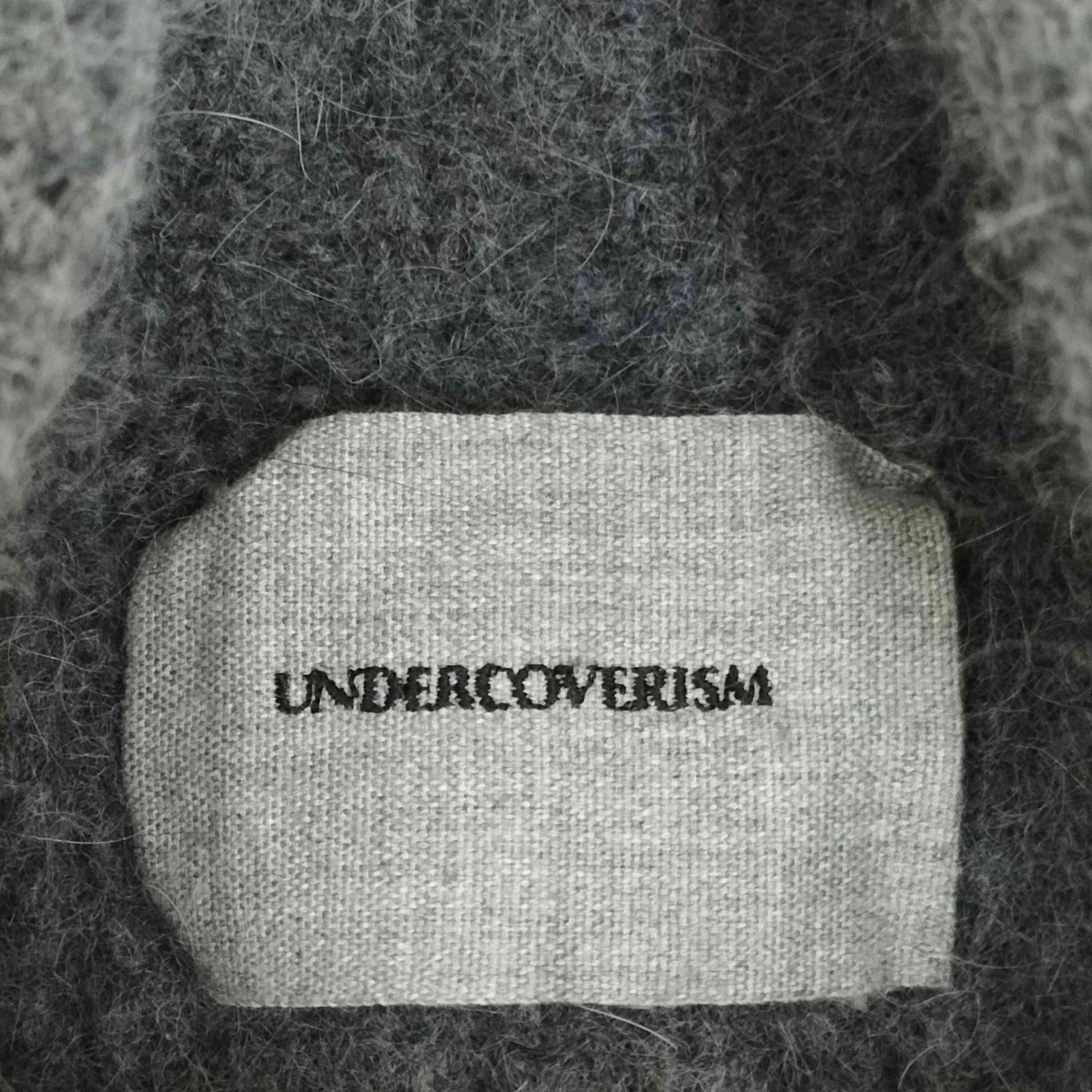 アンダーカバーイズム UNDERCOVERISM アンゴラ混 レザー切替ニット 