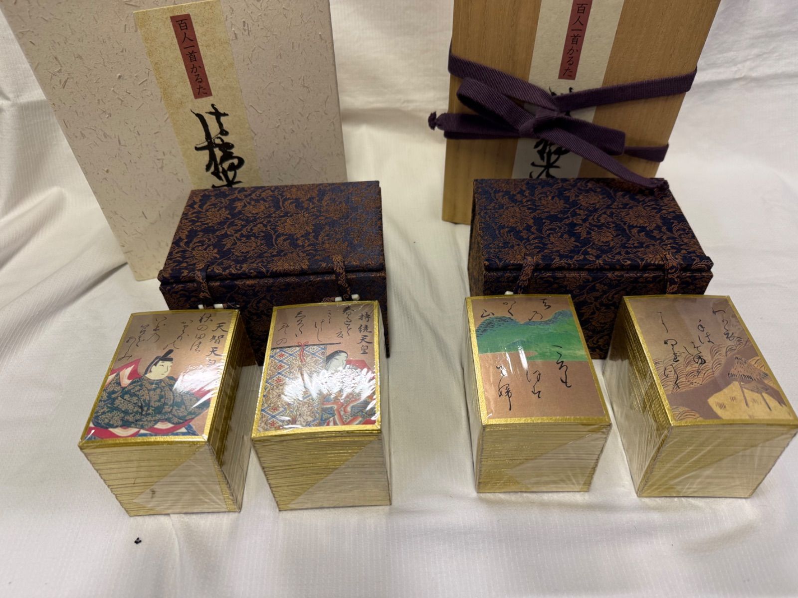 未開封 百人一首 光琳かるた 京都大石天狗堂 金箔仕上げ - メルカリ