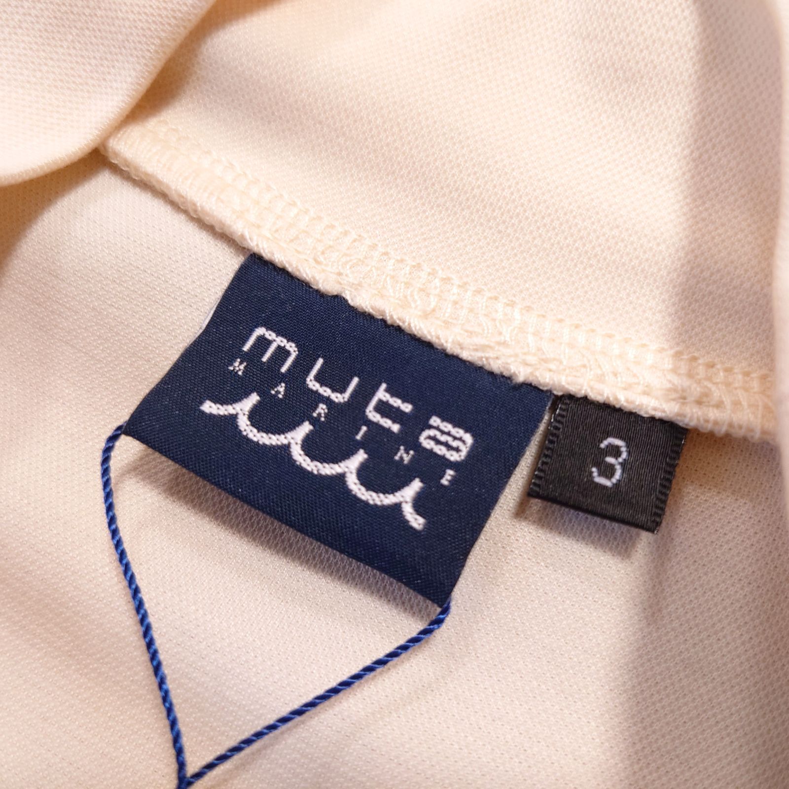 未使用 現行 muta MARINE GOLF スロープモックネックシャツ ベージュ 