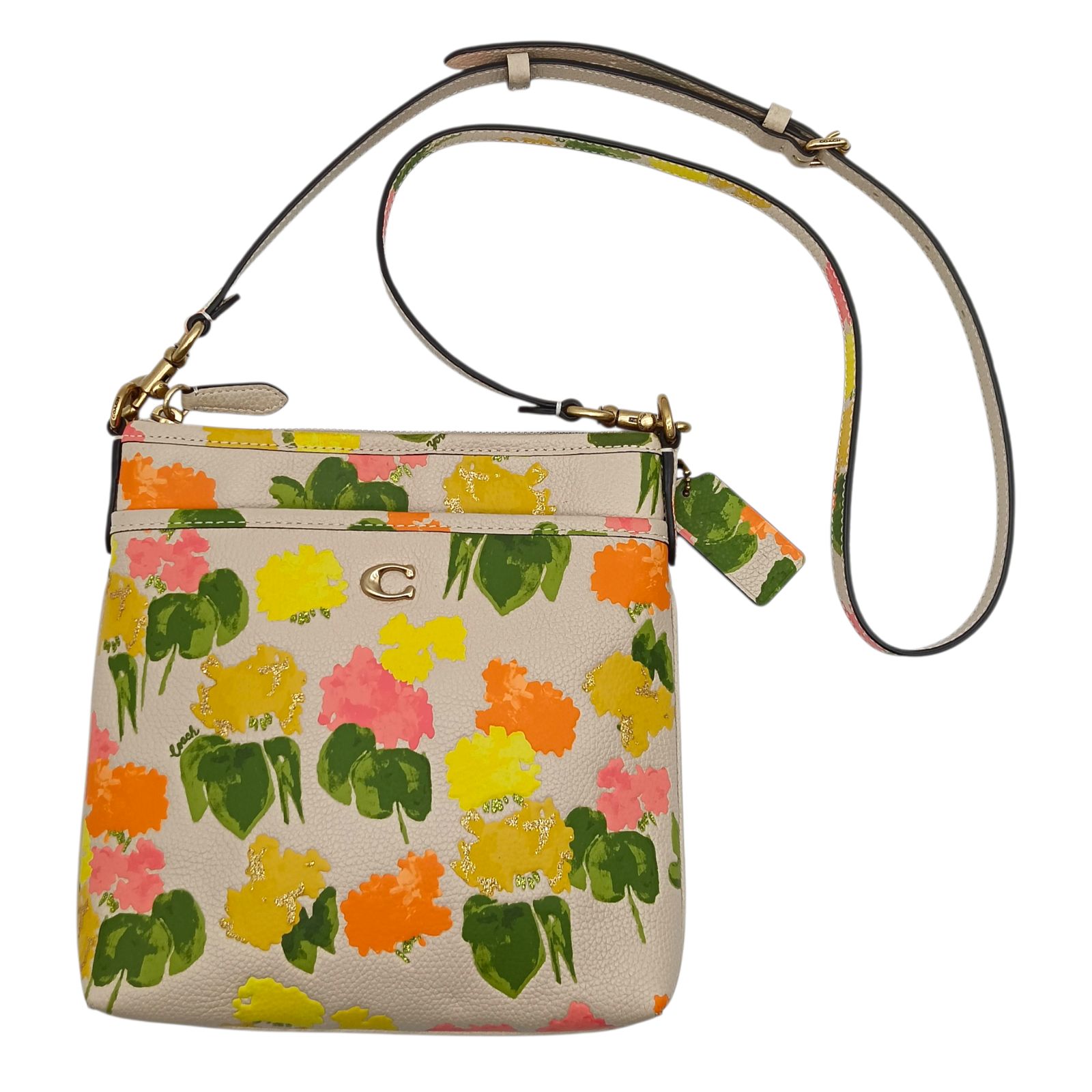 希少 新品 未使用品 COACH コーチ ショルダーバッグ 花柄 CC556 