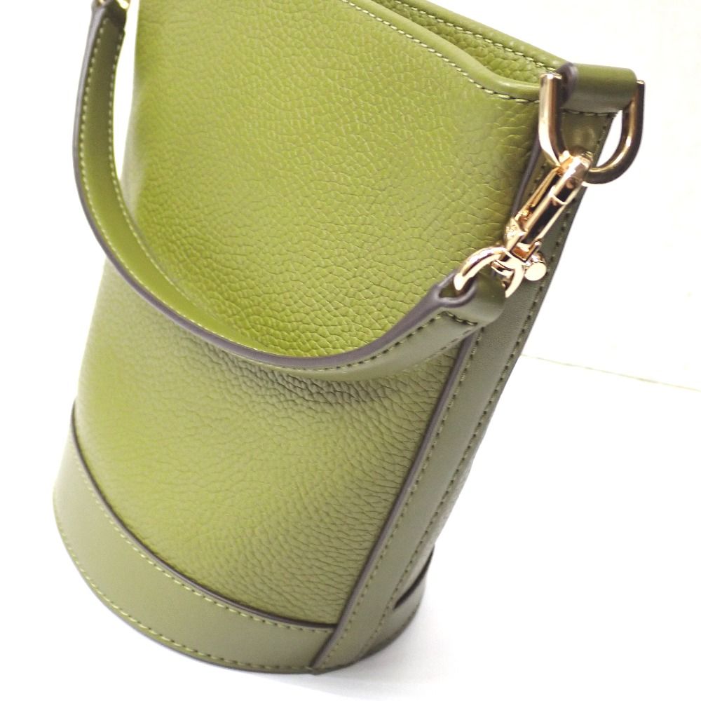 Michael Kors TOWNSEND Small Green Leather 2Way Bucket Bag