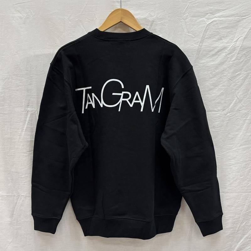 古着 TANGRAM タングラム ロゴ プリント クルーネック スウェット 