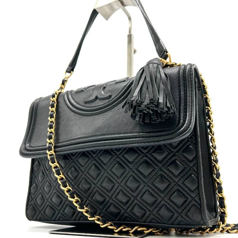 23年秋冬モデル　トリーバーチ　フレミング　キルティング　ショルダーバッグ　黒 トリーバーチ Tory Burch ショルダーバッグ ハンドバッグ 2way
