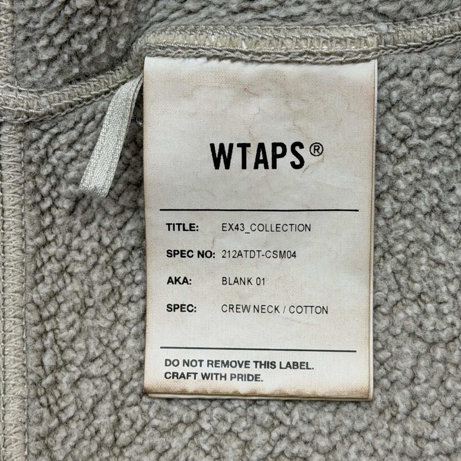 WTAPS 21AW BLANK 01/CREW NECK/COTTON クルーネックスウェット 