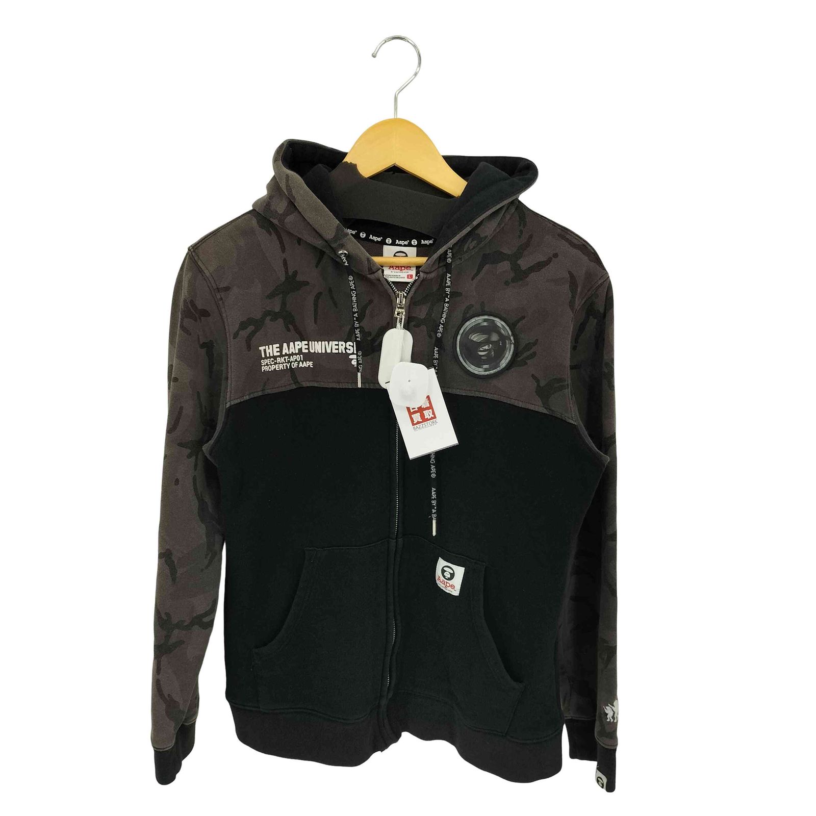 アベイシングエイプ A BATHING APE ワッペンロゴ サルカモジップアップ 