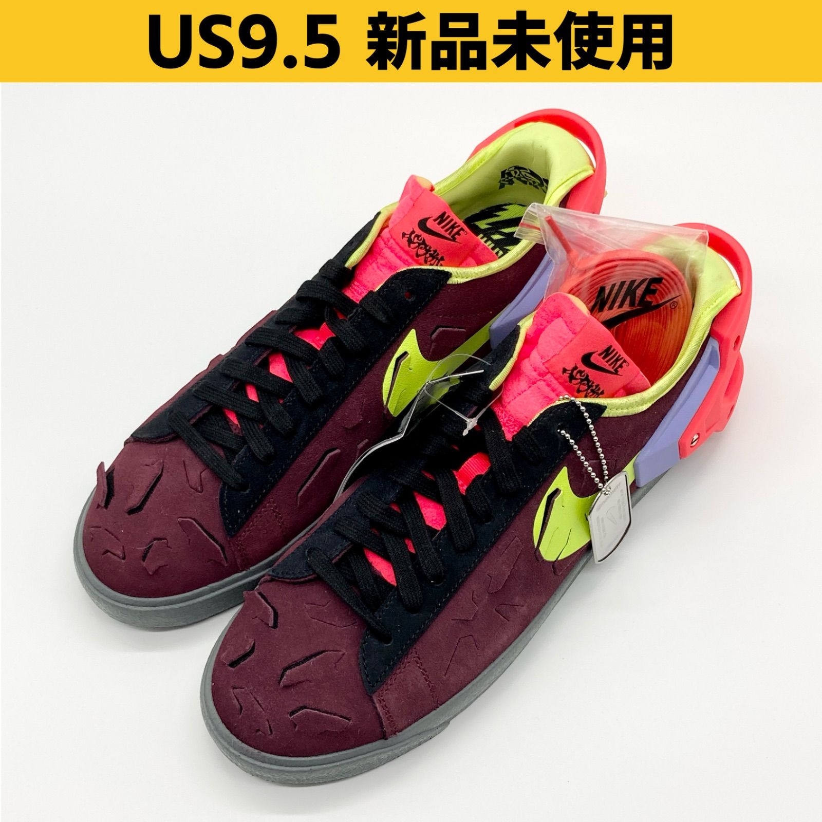 新品未使用/US9.5(27.5cm)】NIKE BLAZER LOW / ACRONYM NIGHT MAROON 