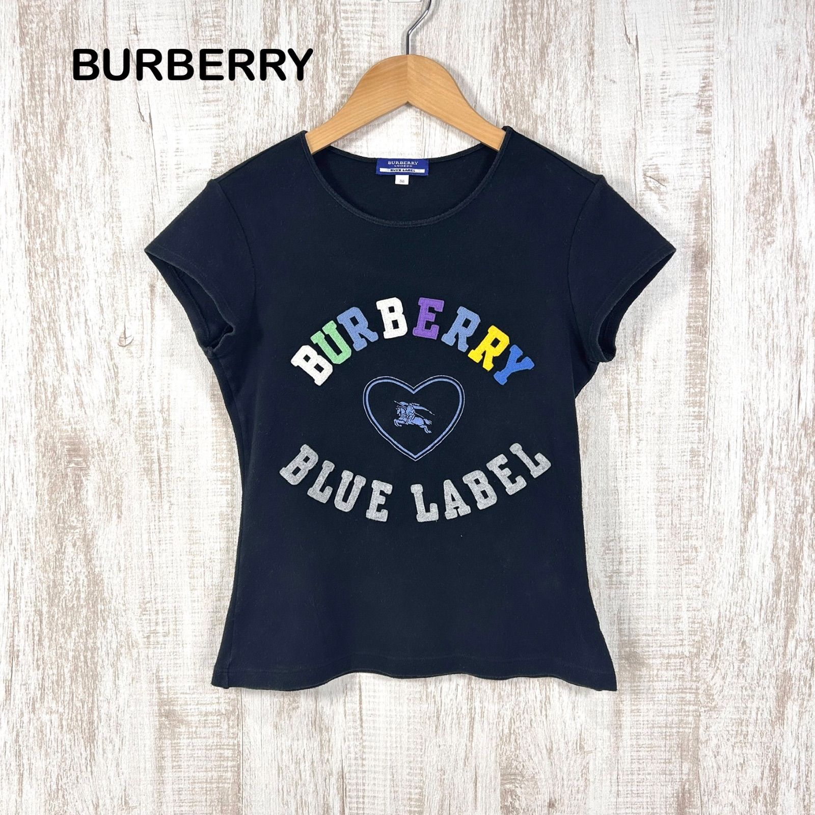 BURBERRY BLUE LABEL」 半袖シャツ 36 グレー レディース BLUE
