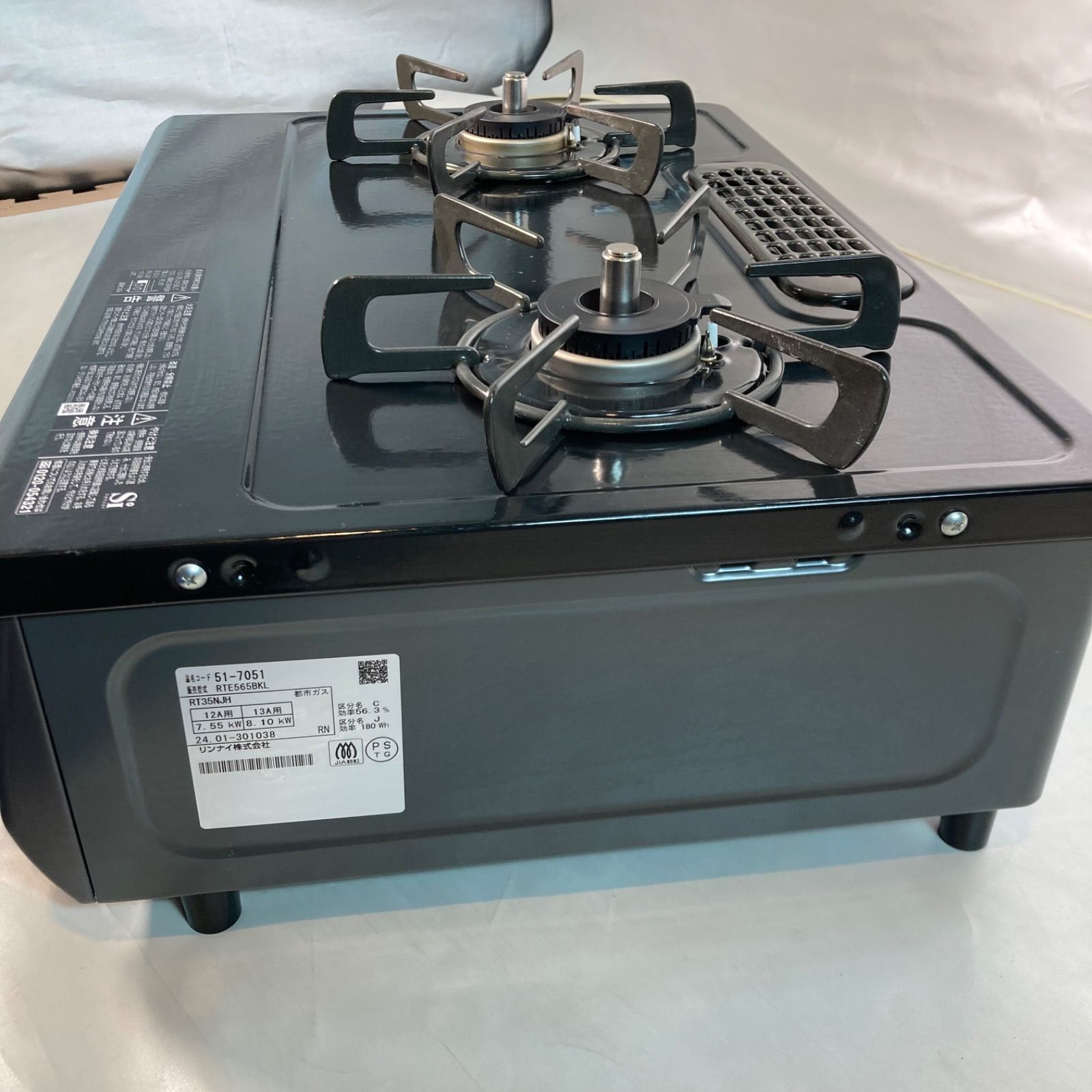 極美品】Rinnai リンナイ ガスコンロ RTE565BK 2024年製 都市 極美品】Rinnai リンナイ ガスコンロ RTE565BK 2024年製 都市