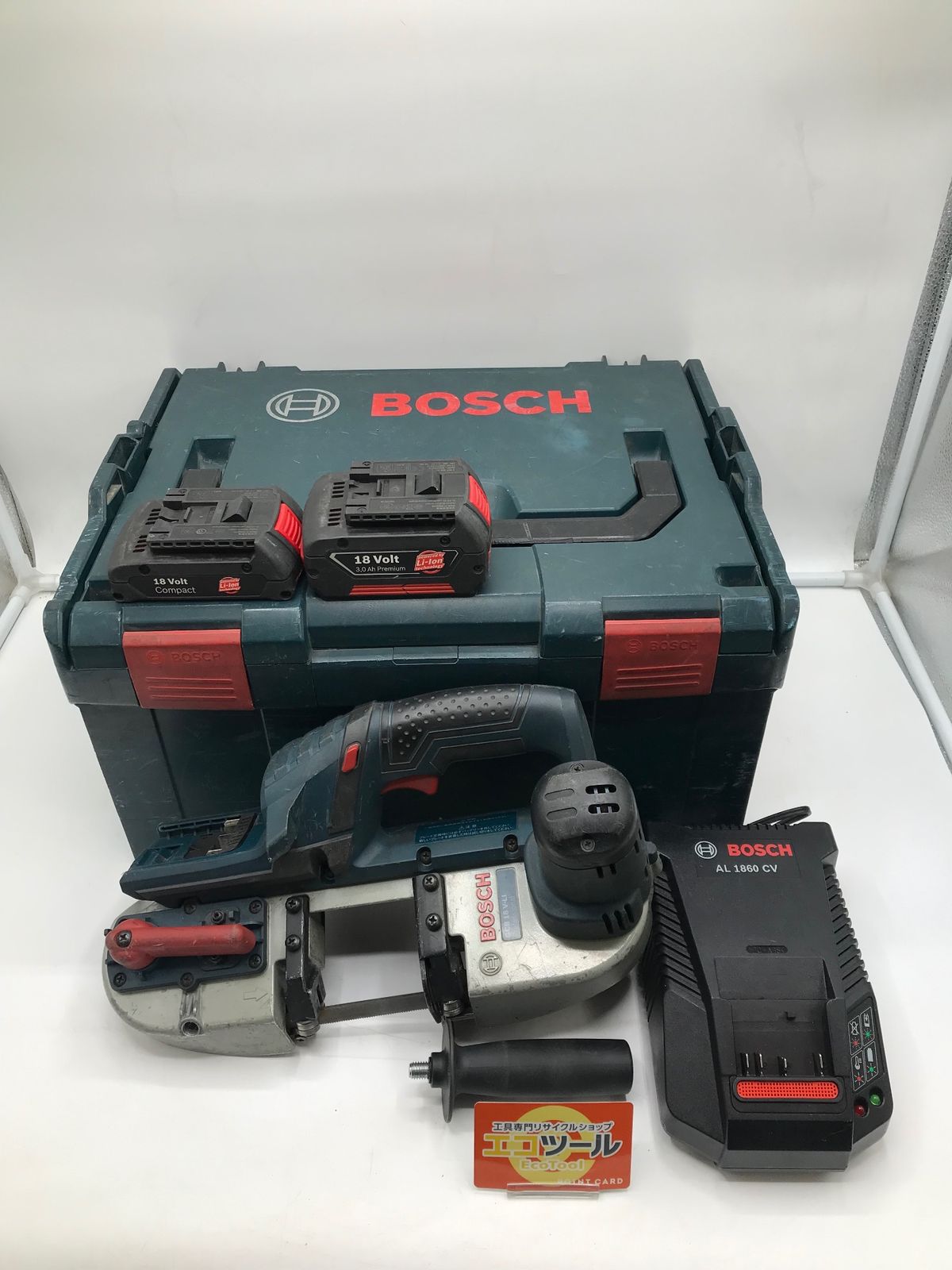 【中古品】BOSCH/ボッシュ GCB18V-LI ☆ バッテリーバンドソー バッテリー18V1.3AhX1,18V3AhX1 [IT_M80U4][岡岩][M05]