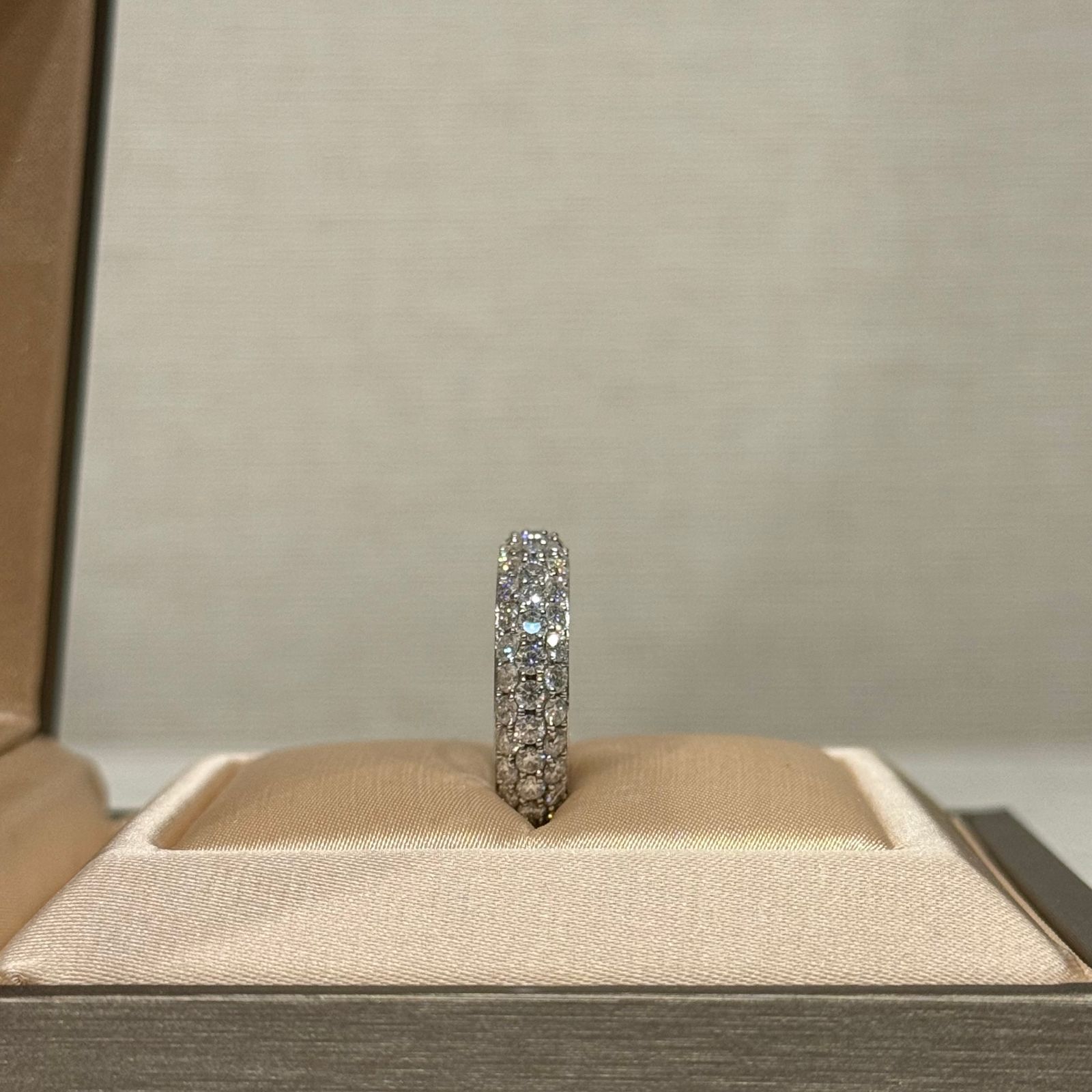 9.5号〜 モアサナイト パヴェフルエタニティリング 5mm幅 S925プラチナ