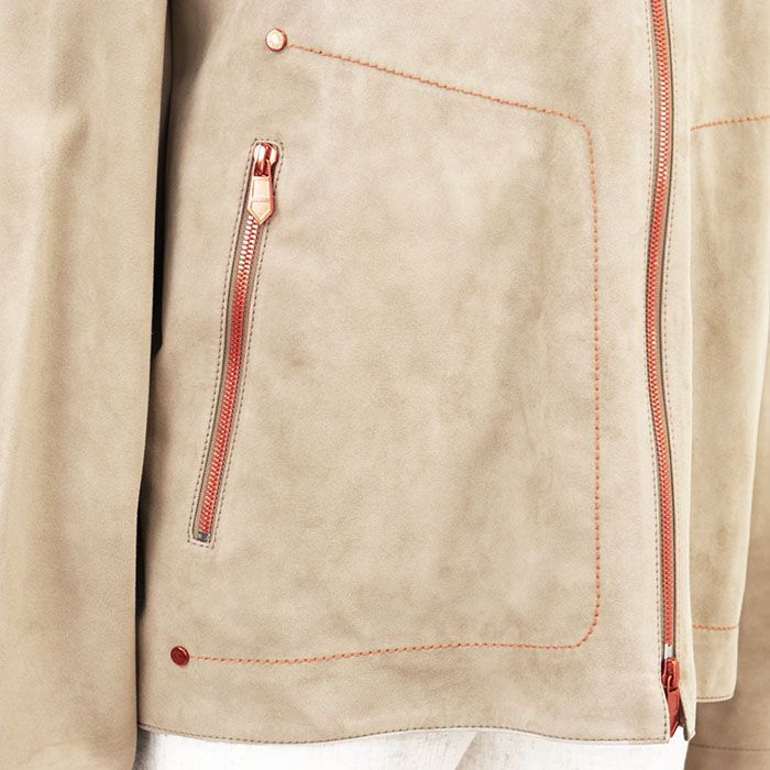 希少/極美品】HERMES エルメス ブルゾン トナカイ革 ヌバックレザー