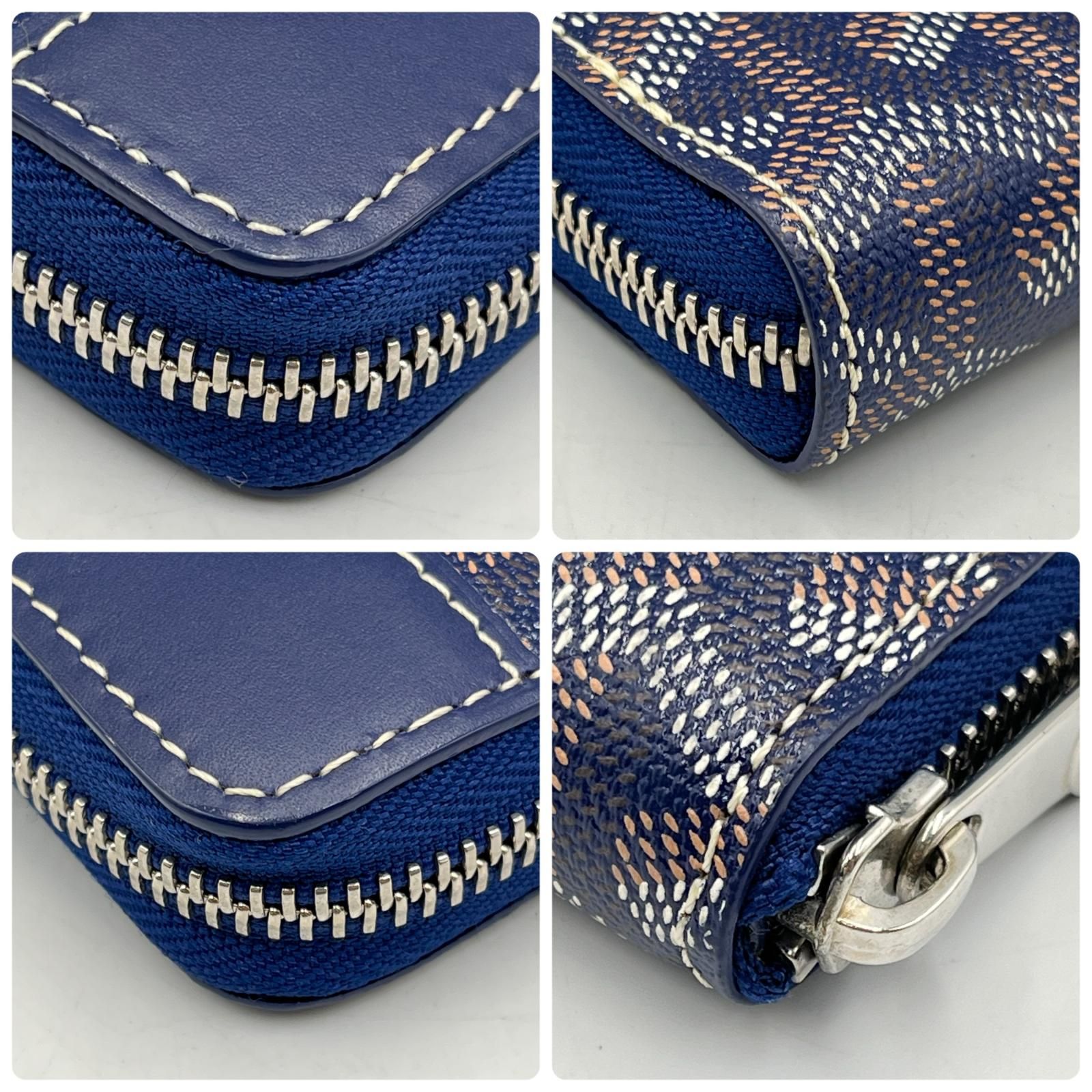 ゴヤール GOYARD 長財布 マティニョンGM レザー ネイビーブルー系 