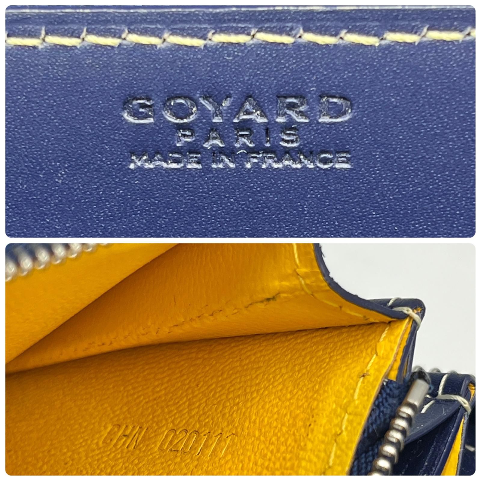 ゴヤール GOYARD 長財布 マティニョンGM レザー ネイビーブルー系 