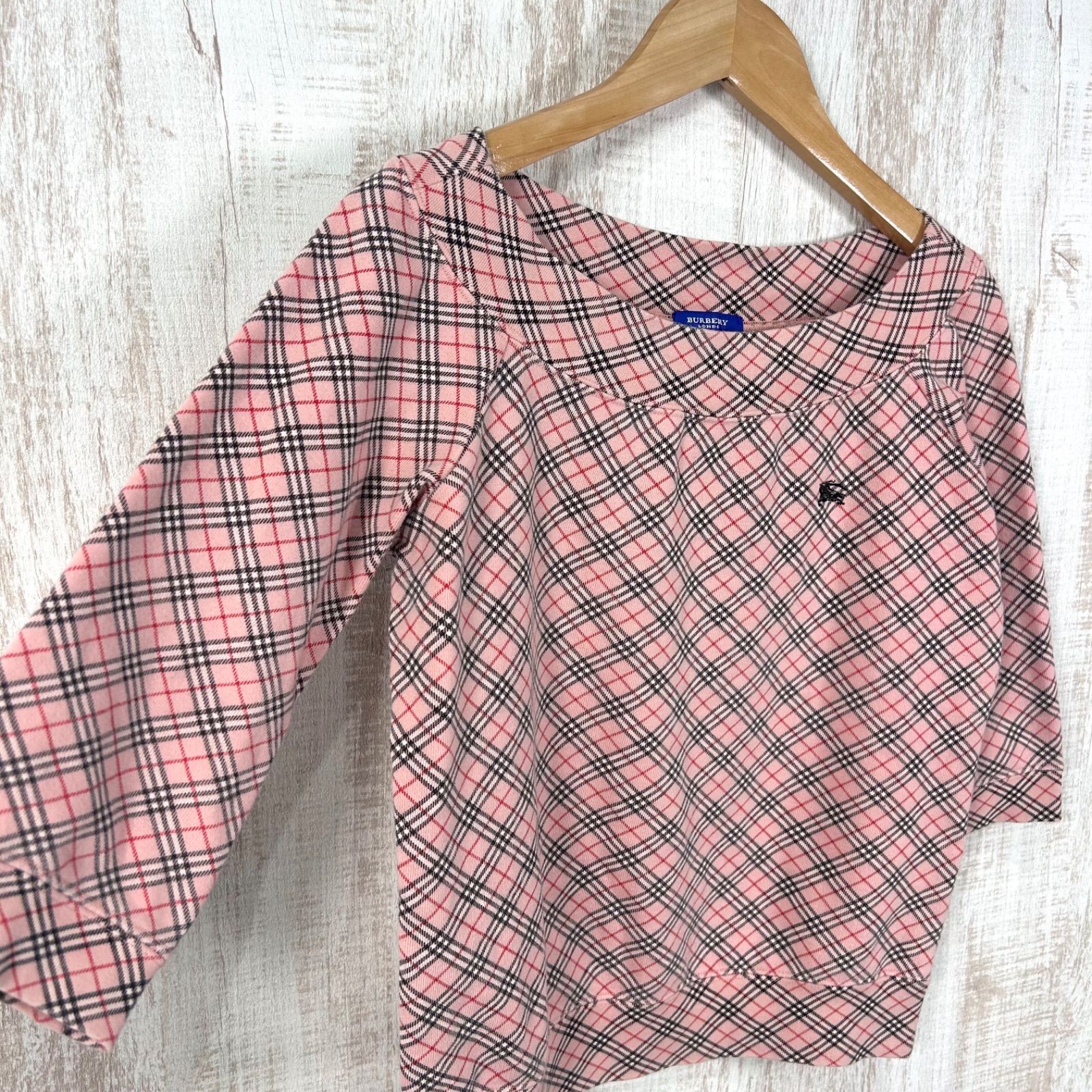 00s BURBERRY BLUE LABEL バーバリーブルーレーベル ホースロゴ刺繡 