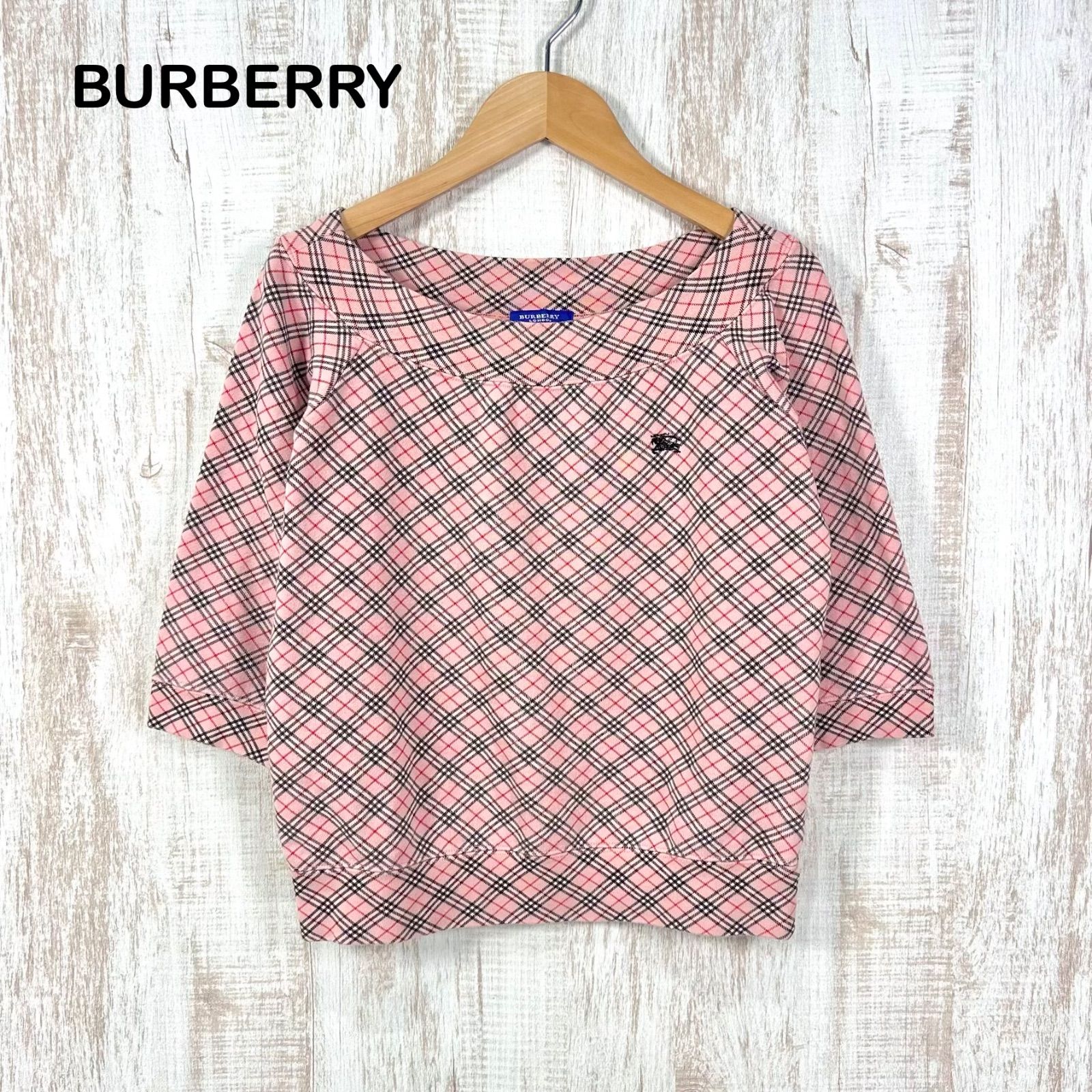 00s BURBERRY BLUE LABEL バーバリーブルーレーベル ホースロゴ刺繡 
