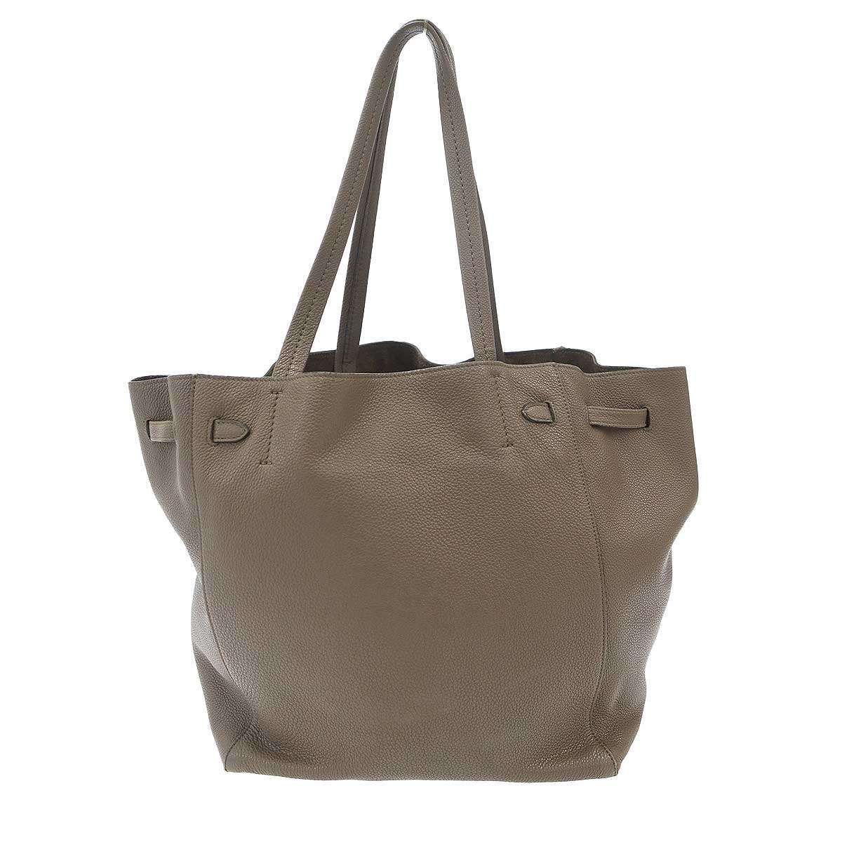 CELINE セリーヌ カバファントム レザートートバッグ グレー - メルカリ