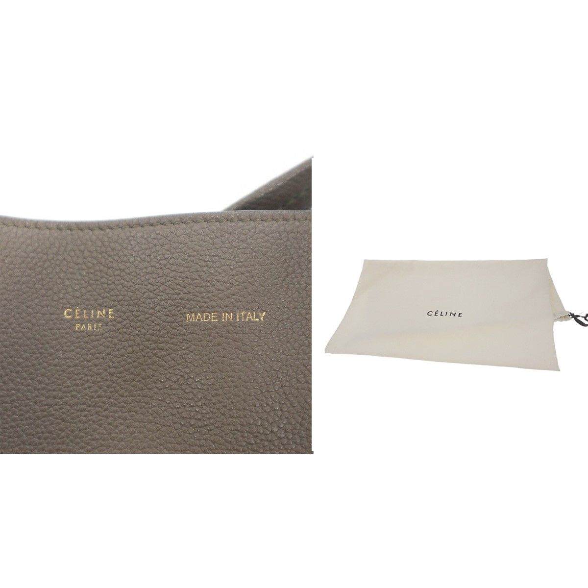 CELINE セリーヌ カバファントム レザートートバッグ グレー - メルカリ