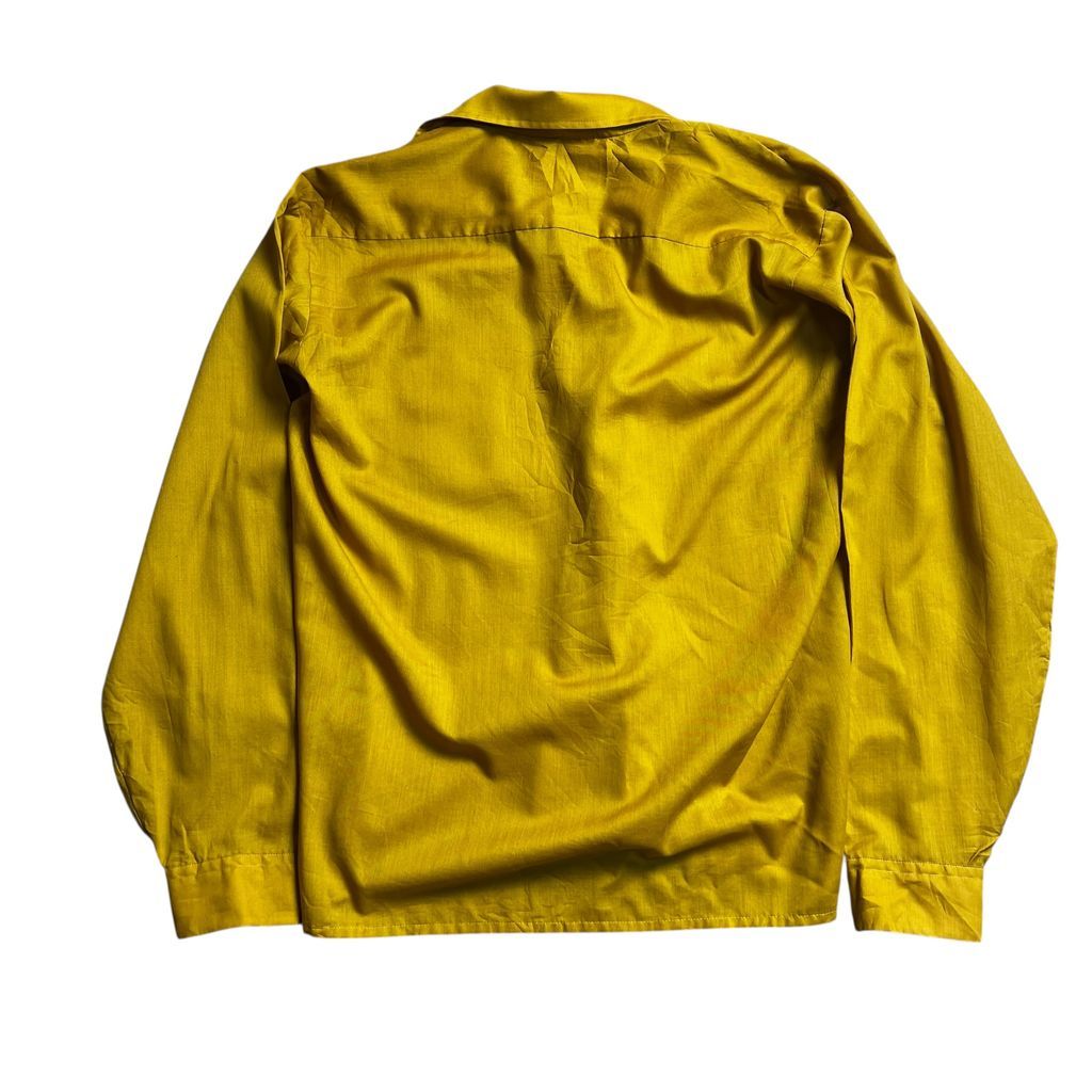60s Manhattan 開襟シャツ オープンカラーシャツ DOCOMA マスタード M