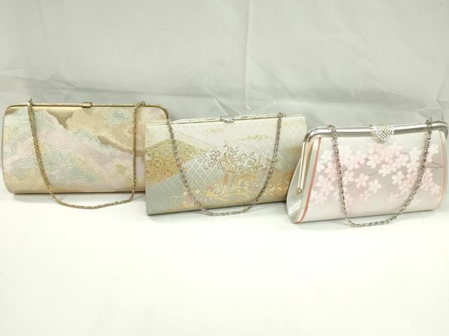 平和屋着物●和装小物　和装バッグまとめて３点　ハンドバッグ　エ霞流水扇面花文　向い鳥花文　正倉院花文　金糸　逸品　CAAO3812ju ハンドバッグ 平和屋着物▽和装小物 和装バッグまとめて３点 Yahoo!オークション 松皮菱枝 価格.com