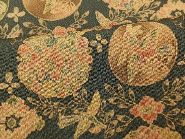 平和屋着物▽小紋 反物 着尺 草木ジャワ更紗 鬼しぼ縮緬 逸品 未使用 平和屋着物▽小紋 反物 着尺 草木ジャワ更紗 鬼しぼ縮緬 逸品 未使用