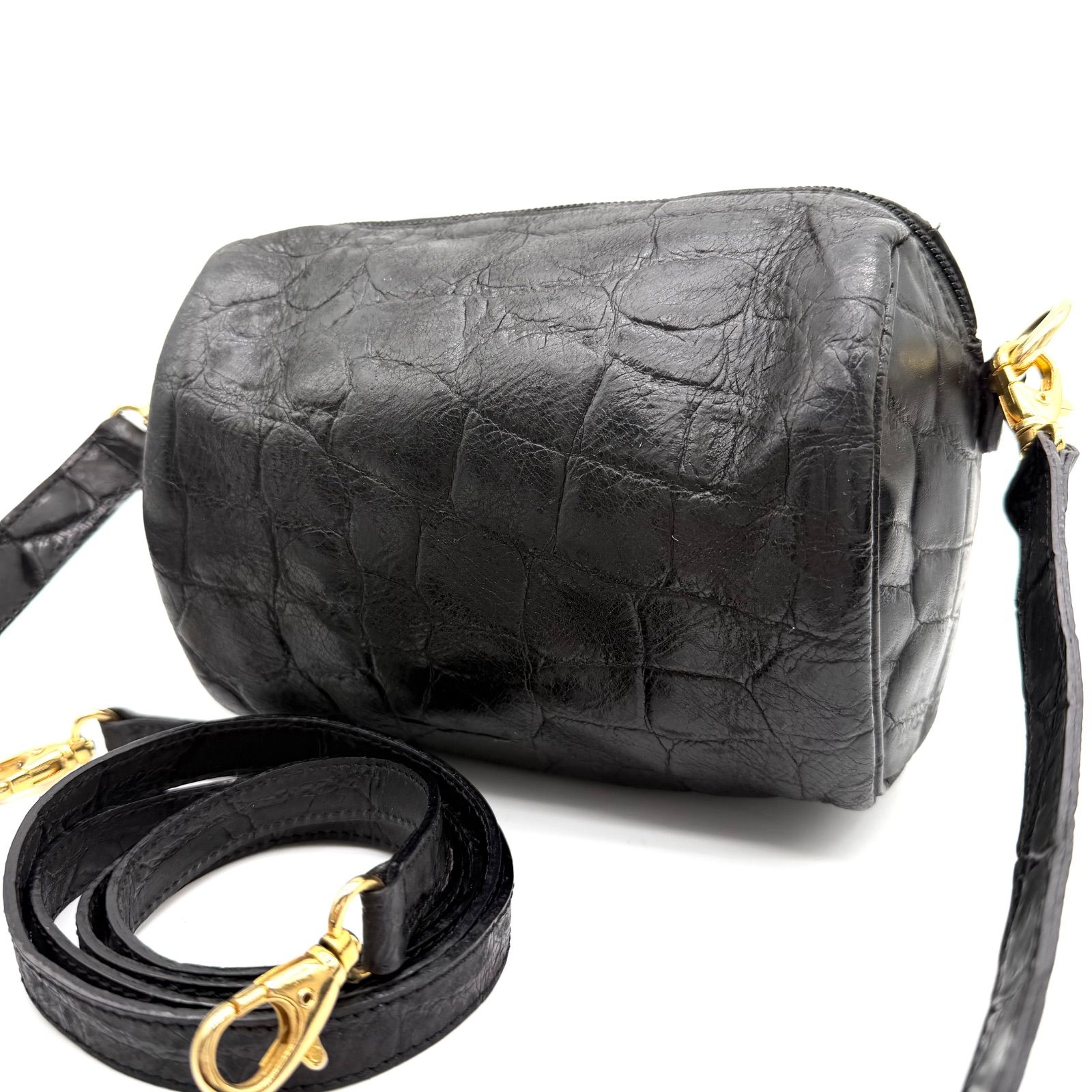良品】HIROFU 2way y2k shoulder bag ヒロフ クロコ型押しワン 
