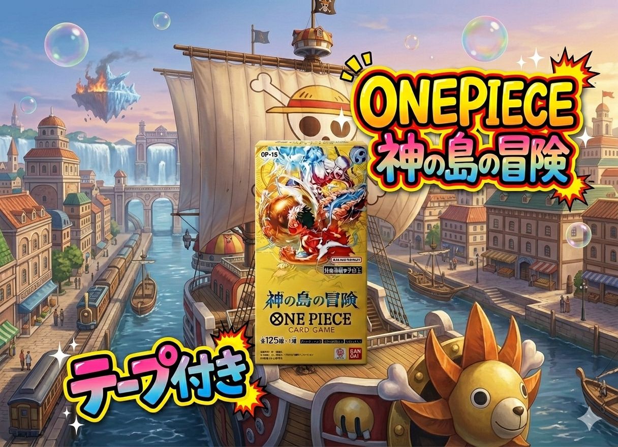 ✓【新品未開封テープ付き】ワンピースカードゲーム 神の島の冒険 OP