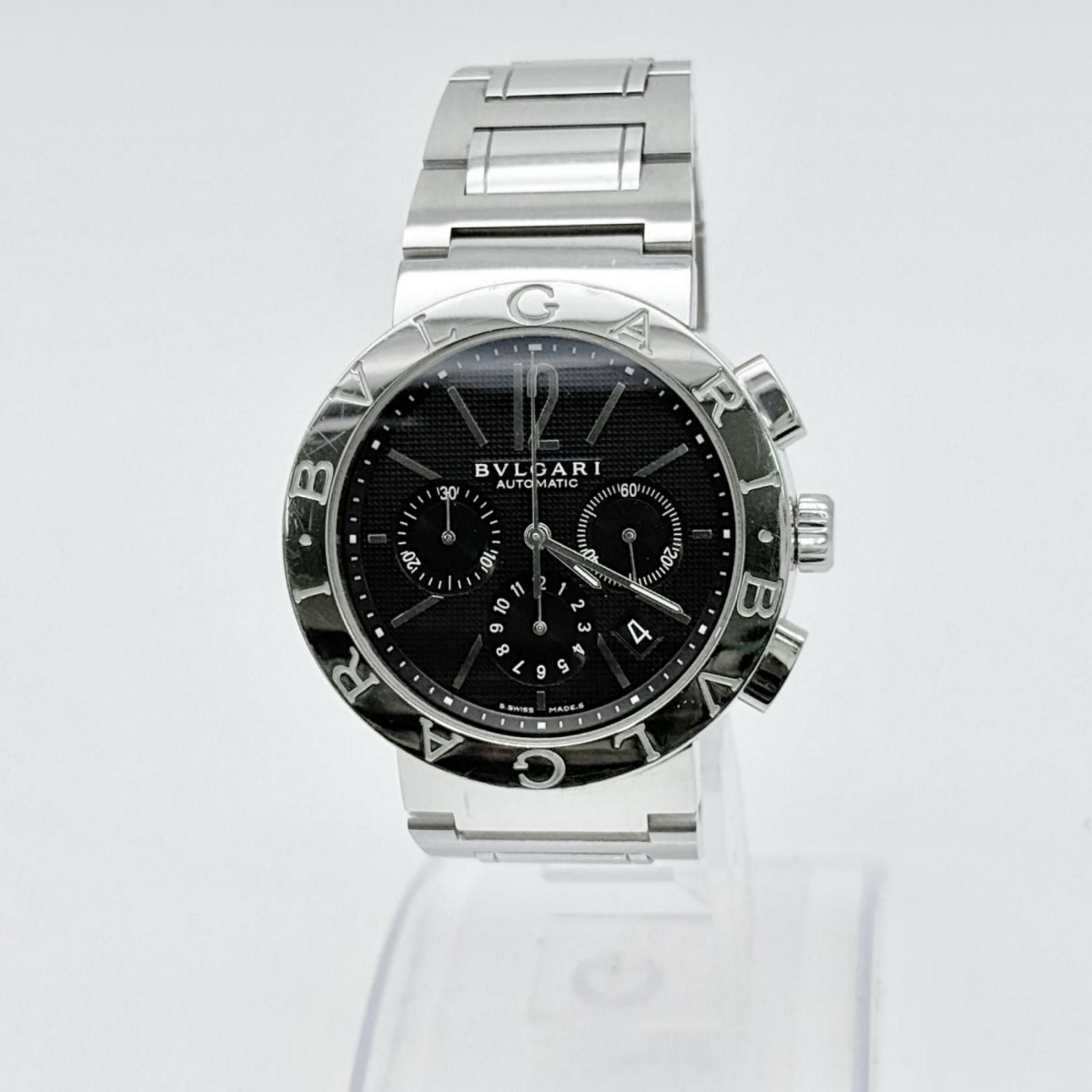 BVLGARI ブルガリ ブルガリブルガリ クロノグラフ BB42SSCH ブラック