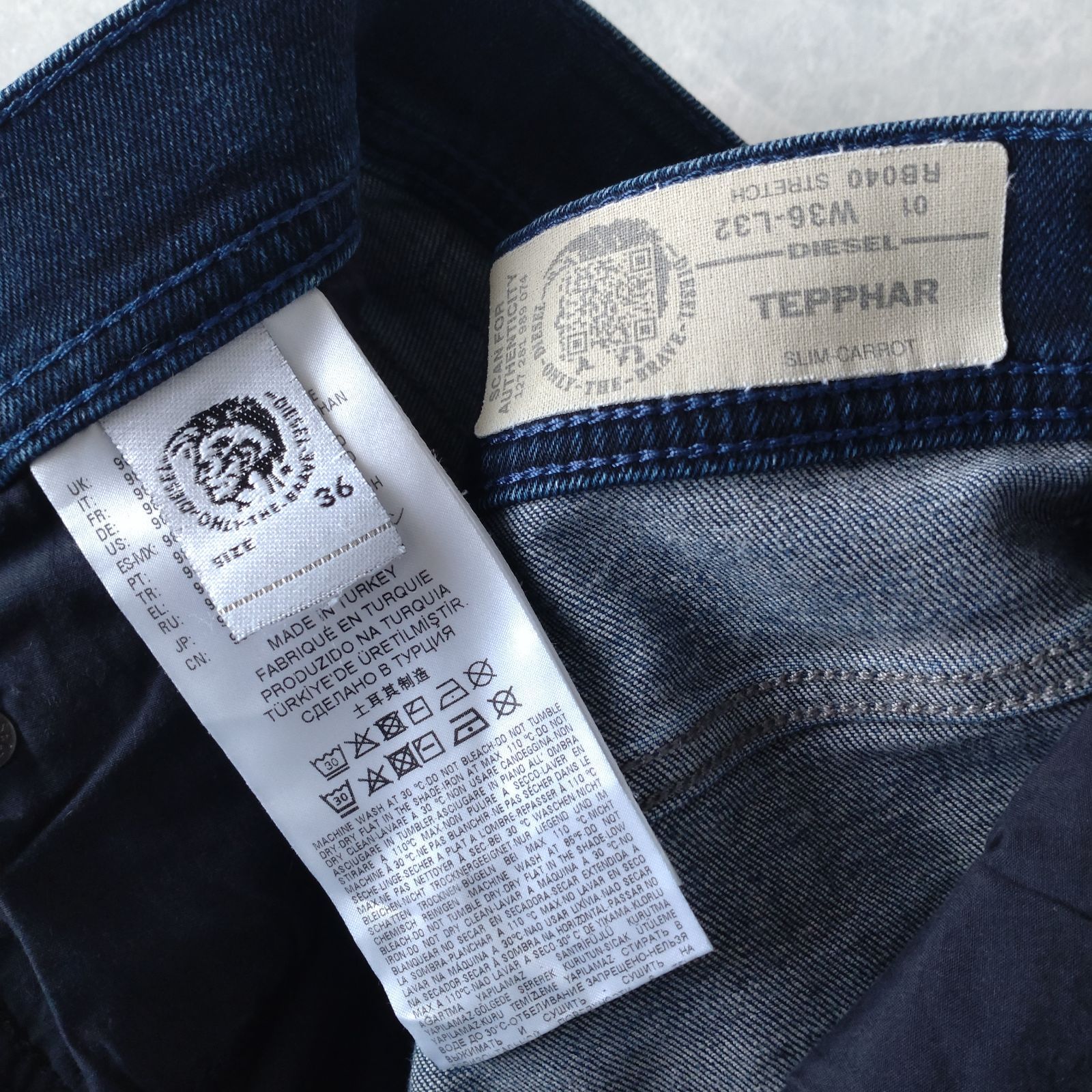□古着 DIESEL INDUSTRY ディーゼル TEPPHAR ジーンズ デニムパンツ 