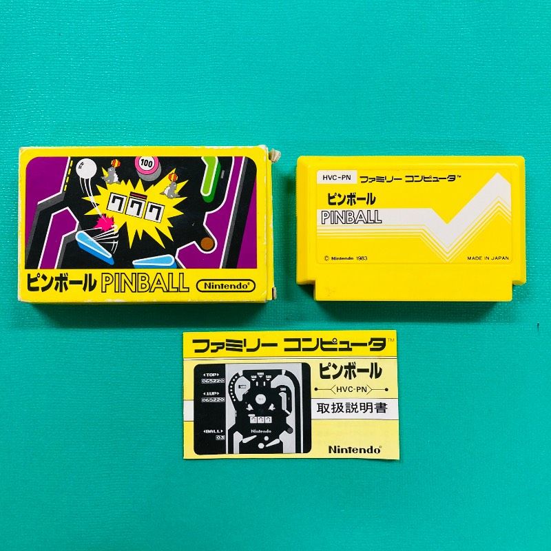 箱、取説あり】 ファミコン ピンボール PINBALL Nintendo 任天堂 FC