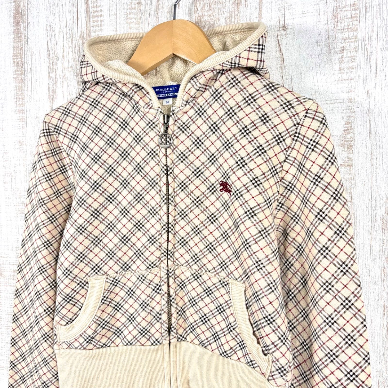 美品 00s BURBERRY BLUE LABEL バーバリーブルーレーベル ホースロゴ 