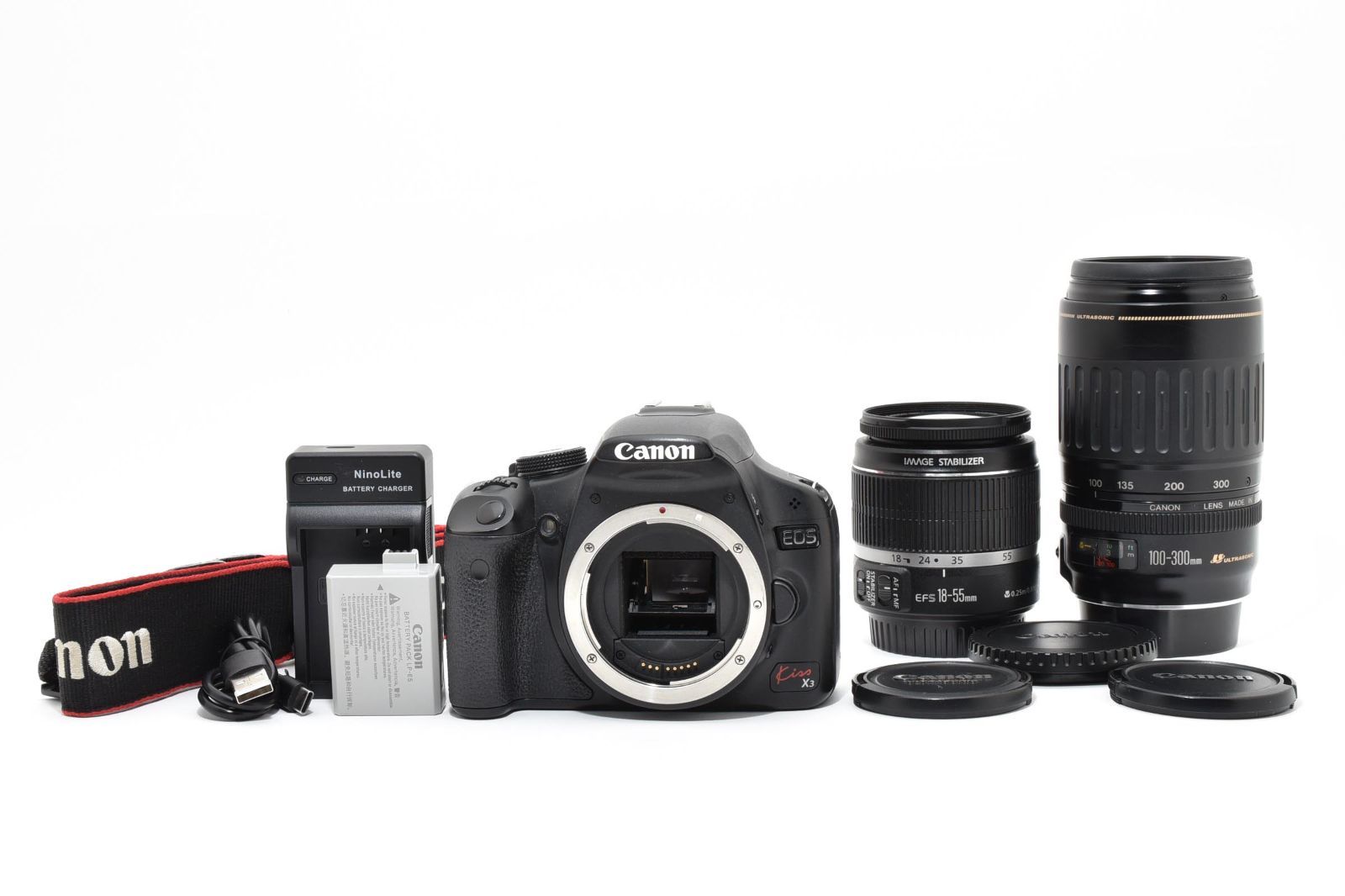 ☆良品☆ キャノン Canon EOS 55 + 100-300mm F4.5-5.6 L866S22 