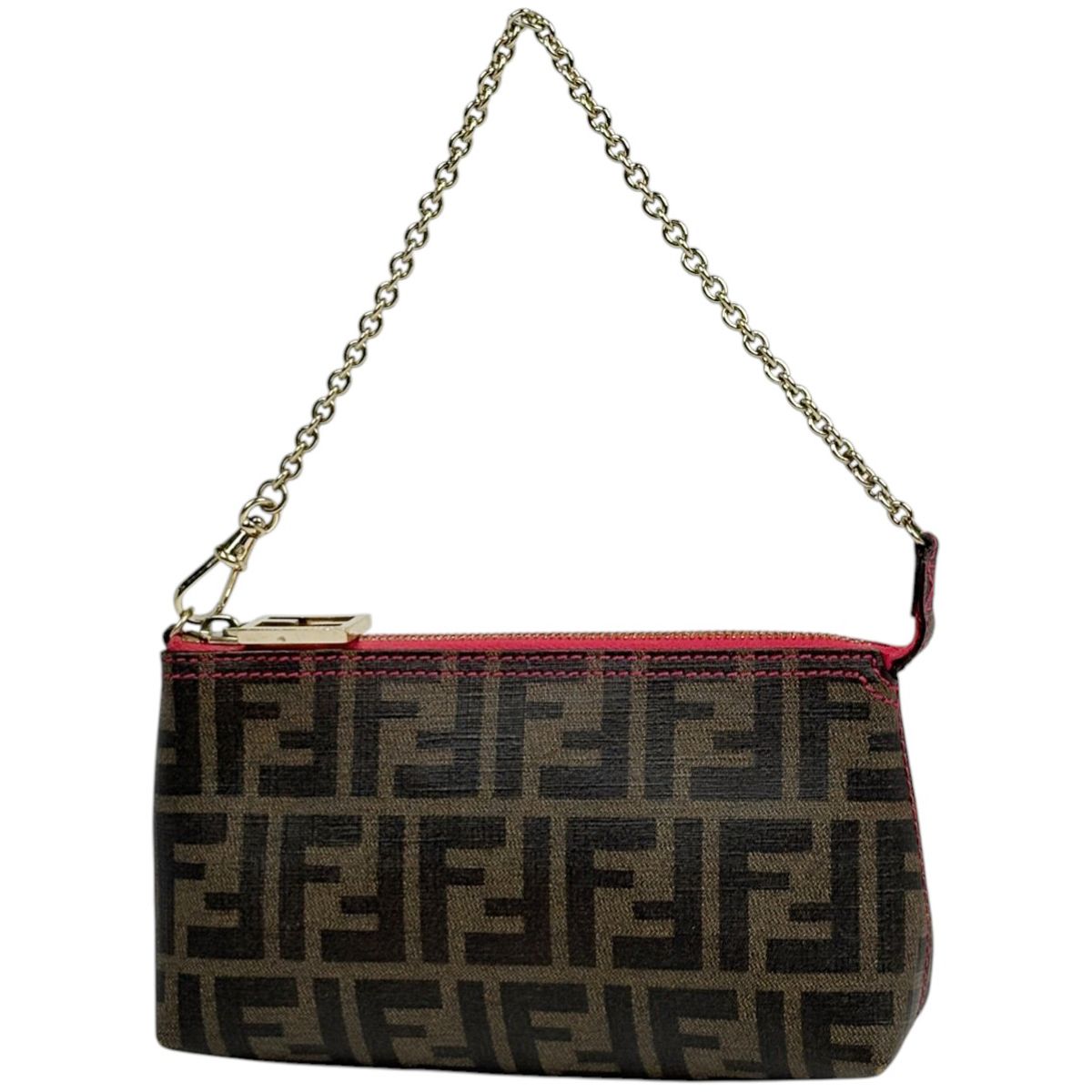 極美品 FENDI フェンディ ズッカ 柄 アクセサリーポーチ