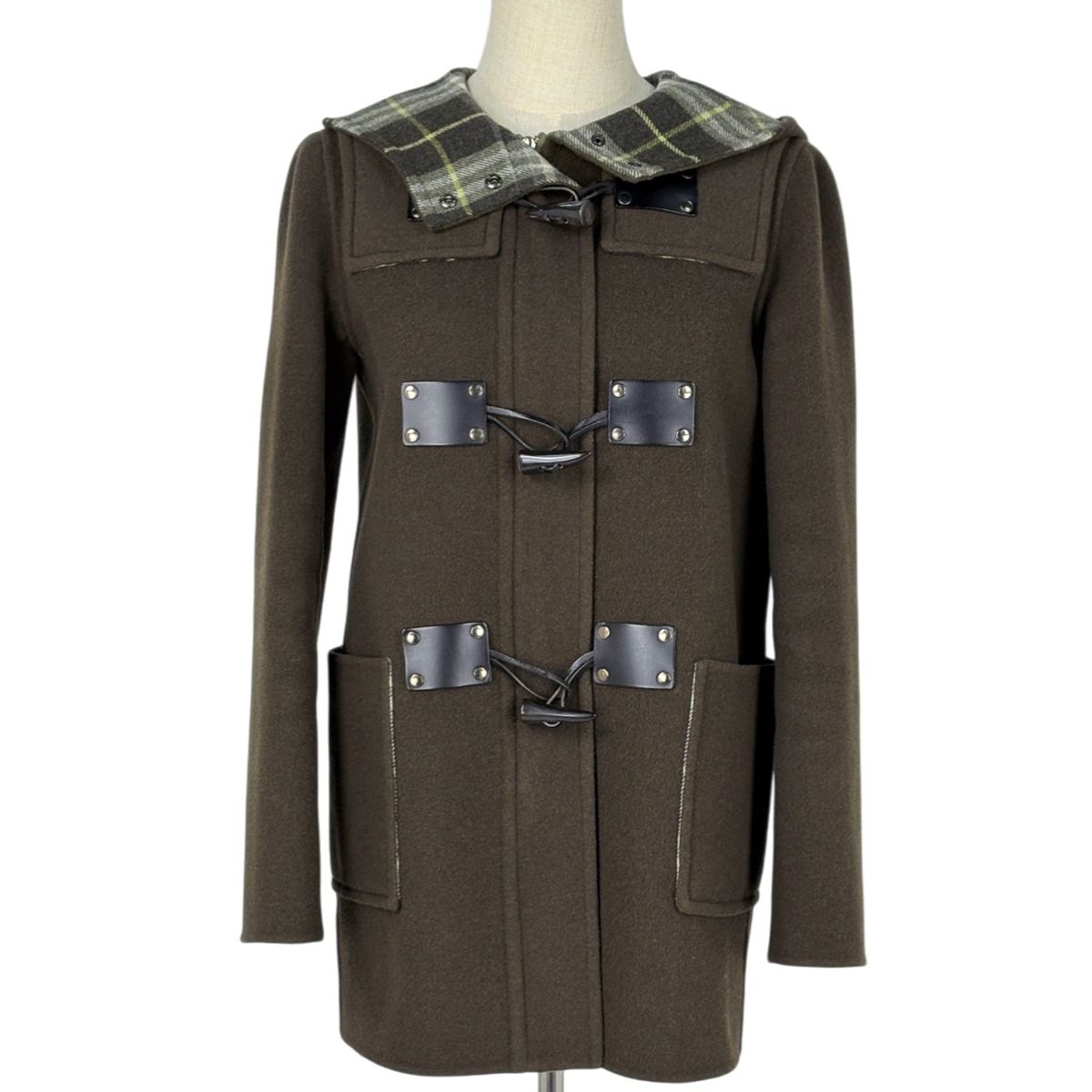 バーバリー BURBERRY ダッフルコート フーディ カーキ FN060-057-70