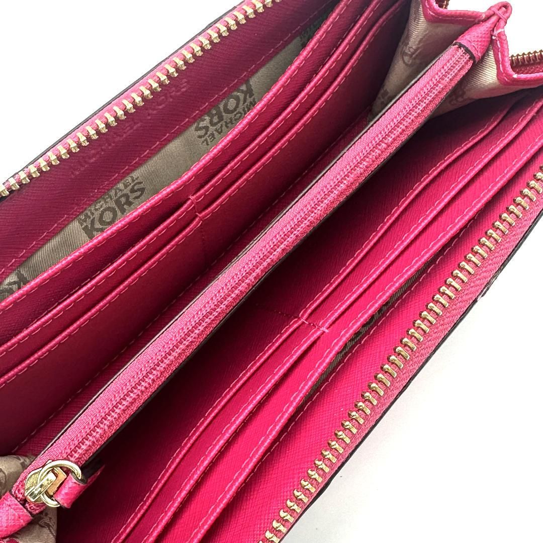 MICHAEL KORS マイケルコース MKロゴ PVC レザー L字ファスナー 長財布 