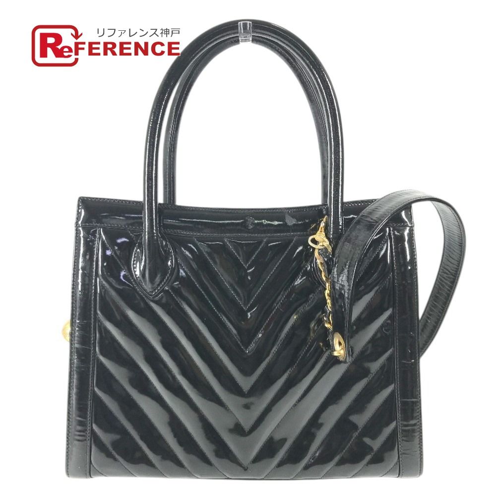 CHANEL レディース ブラック ココマーク ウィングチップパテント CHANEL レディース ブラック ココマーク ウィングチップパテント