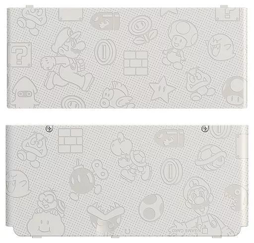 【中古】ニンテンドー3DSハード きせかえプレート NO.023 マリオモノグラム・ホワイト(New3DS用)
