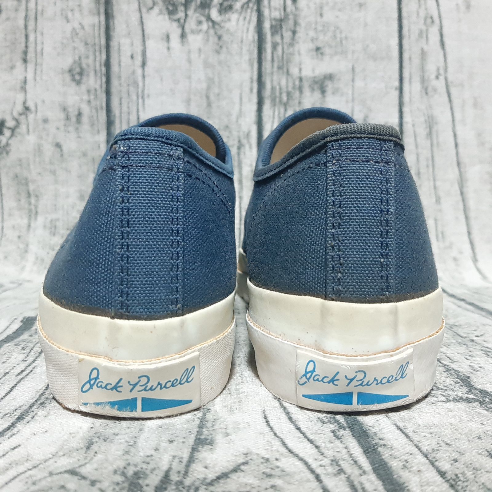 26.5cm / US 8】80s Made in USA CONVERSE JACK PURCELL CANVAS NAVY 