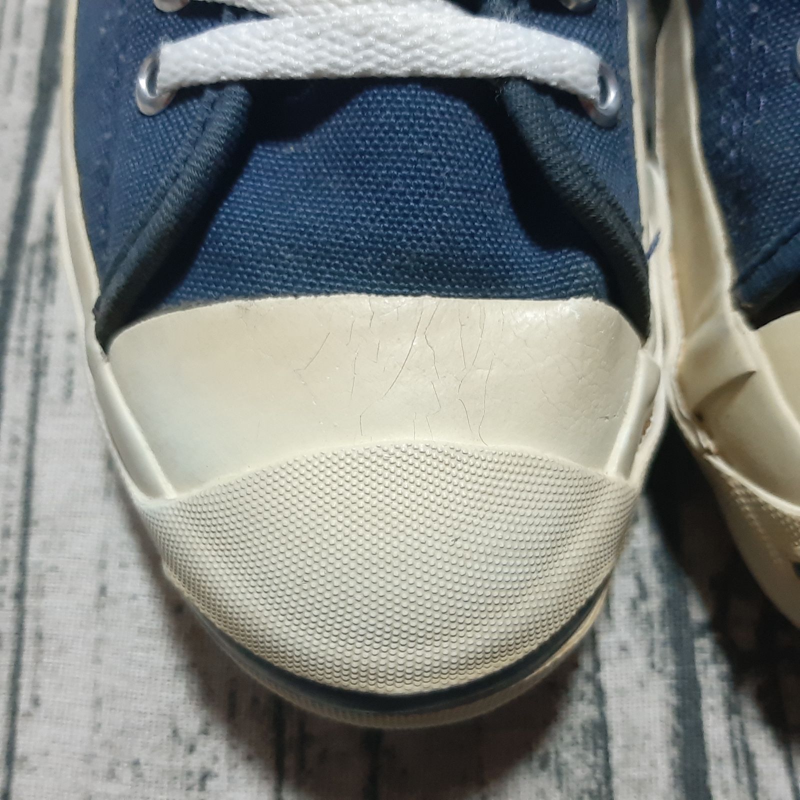 26.5cm / US 8】80s Made in USA CONVERSE JACK PURCELL CANVAS NAVY