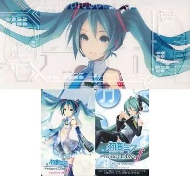【中古】PSVITAハード PSVita専用 初音ミク PROJECT DIVA F オリジナルデザイン保護フィルム+オリジナルデザインARカード