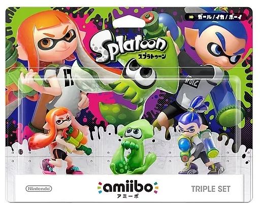 【中古】amiibo amiibo トリプルセット[ガール/イカ/ボーイ](スプラトゥーンシリーズ)