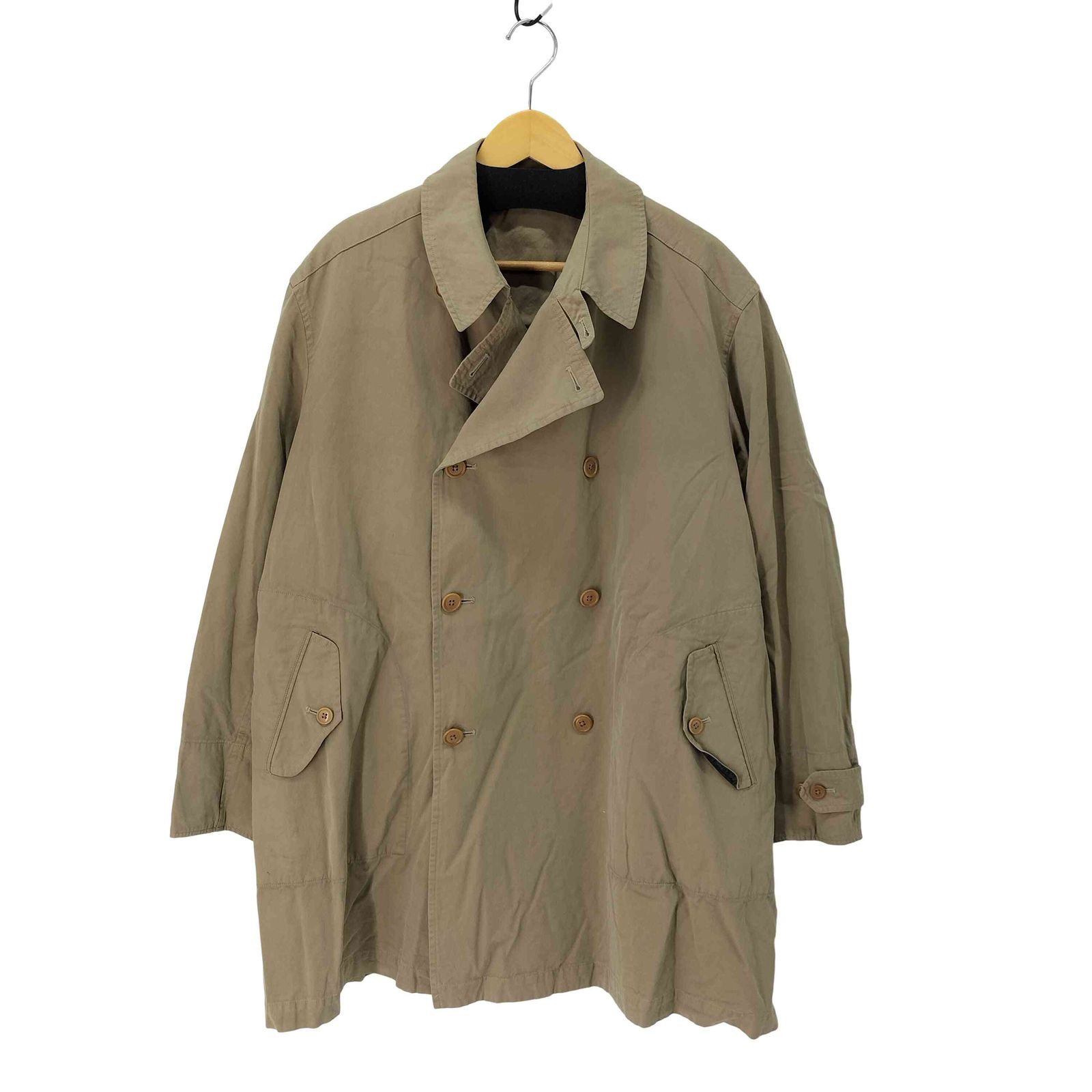 ワイズフォーメン Ys for men 90S チンスト付 コットン トレンチ コート メンズ JPN：L 