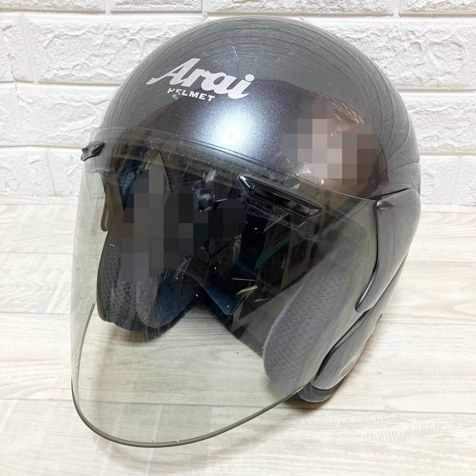 希少 廃盤品 人気 Arai SZ αIII ジェットヘルメット 57.58cmアライ 