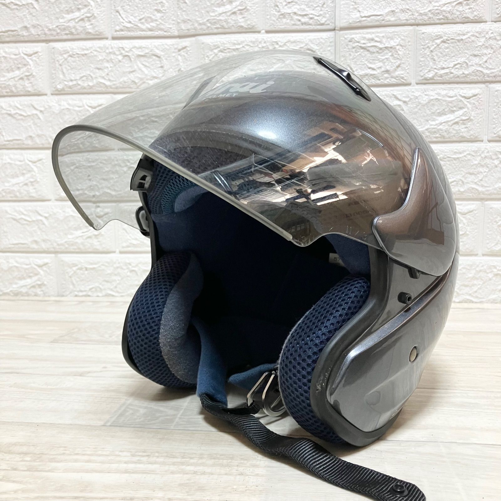希少 廃盤品 人気 Arai SZ αIII ジェットヘルメット 57.58cmアライ 