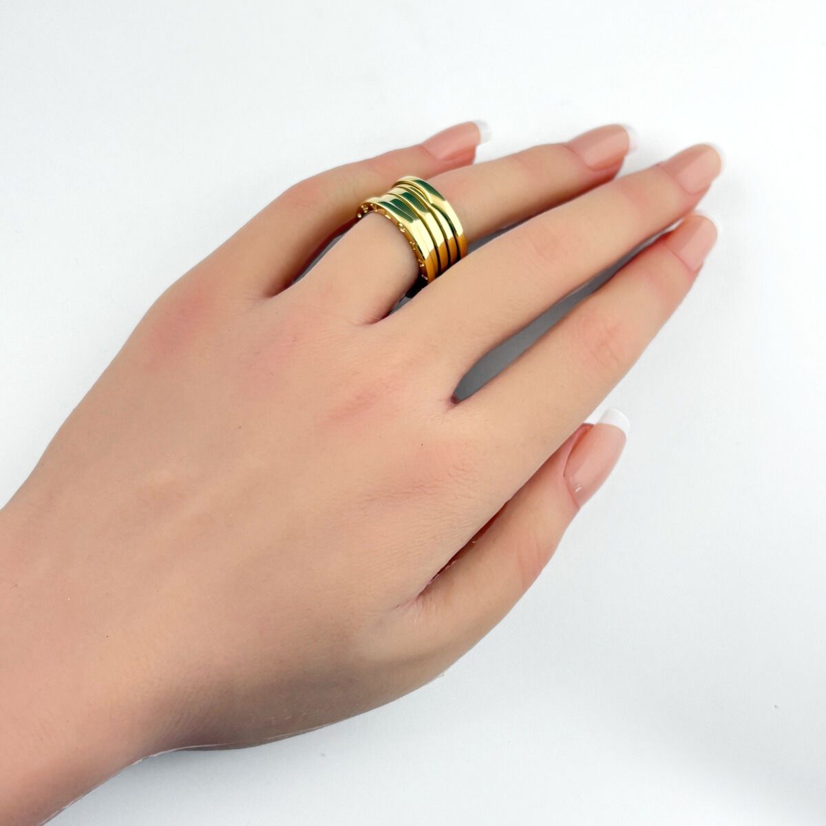 ブルガリ BVLGARI ビーゼロワン リング YG イエローゴールド 指輪 B 