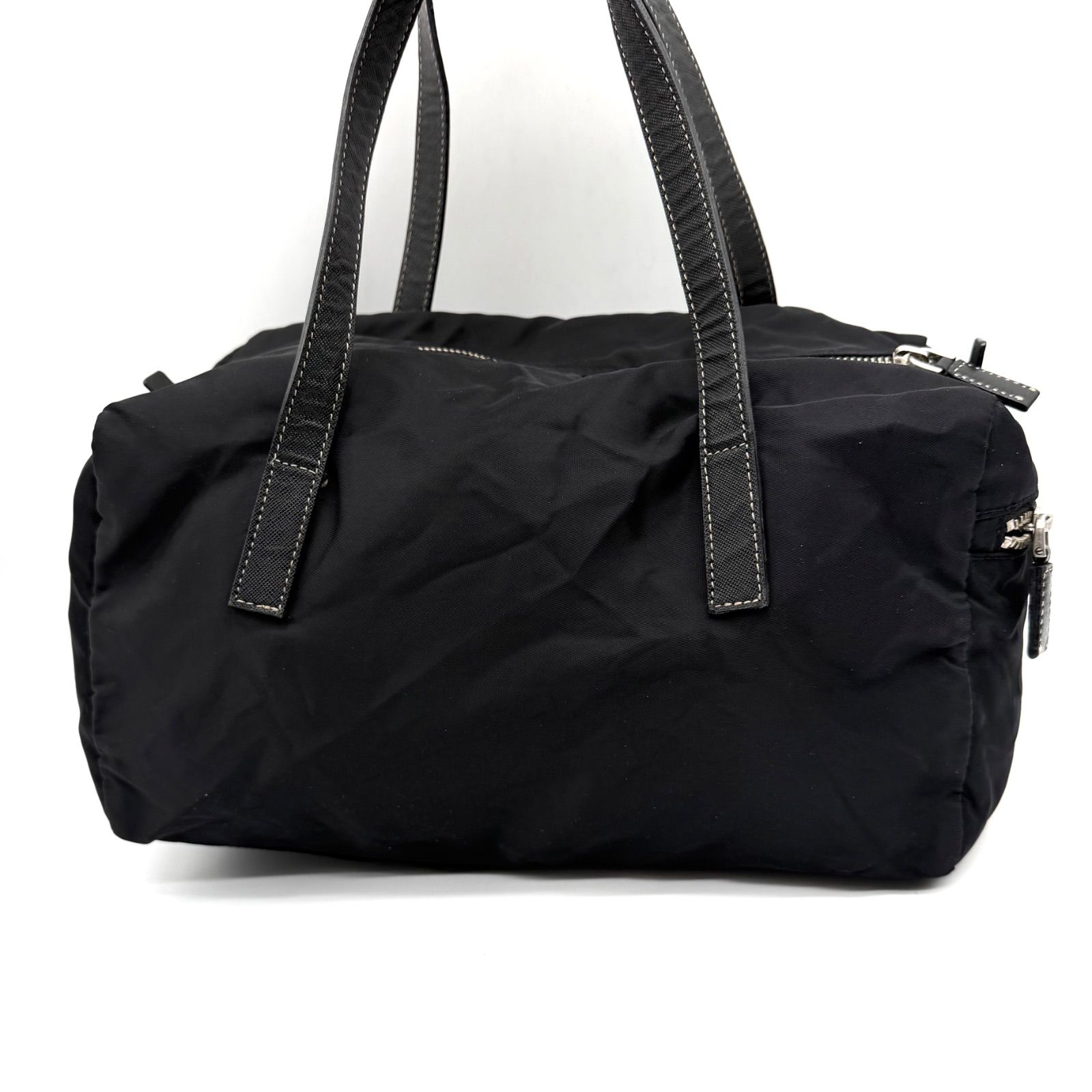 PRADA Boston bag nylon black leather プラダ ミニボストンバッグ 