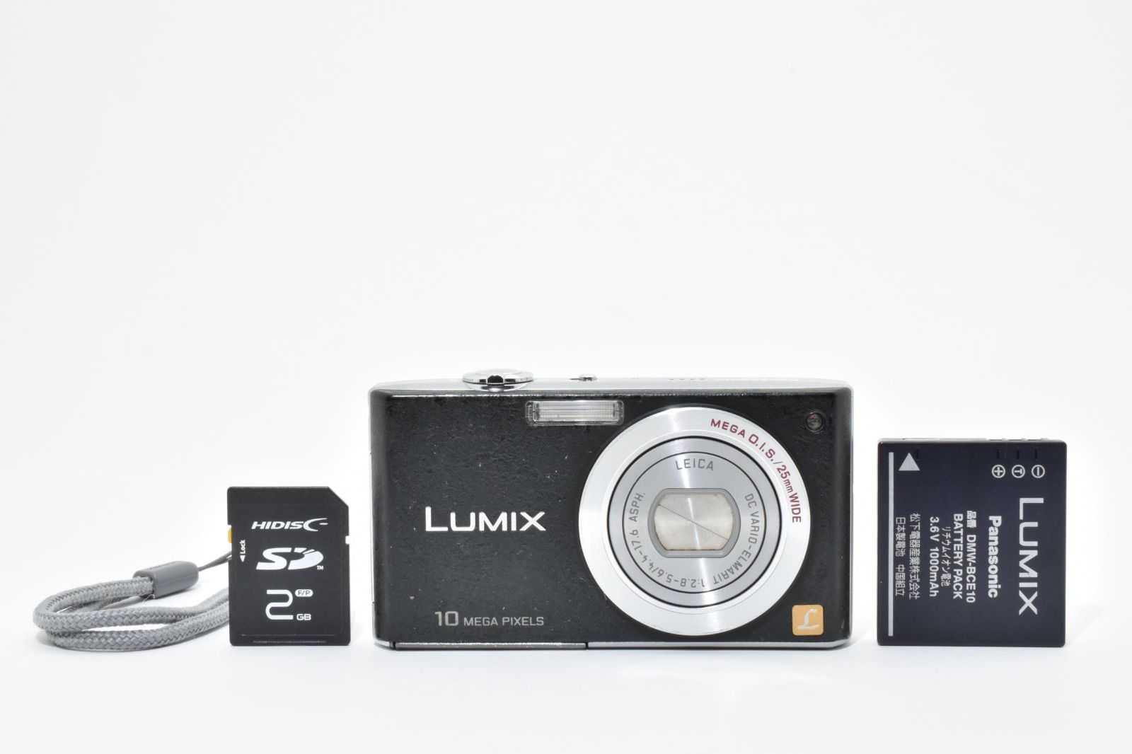 ■完動品■パナソニック デジカメ LUMIX DMC-FX35　SDカード付 パナソニック Panasonic LUMIX DMC-FX35 エクストラブラック SDカード