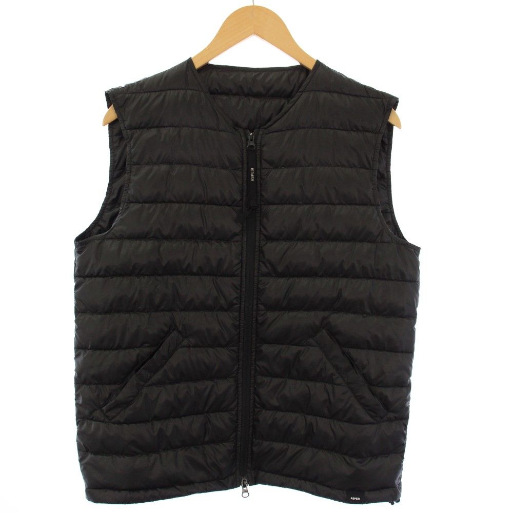 アスペジ ASPESI ダウンベスト ジップアップ M 黒 ブラック 23002917 /TK