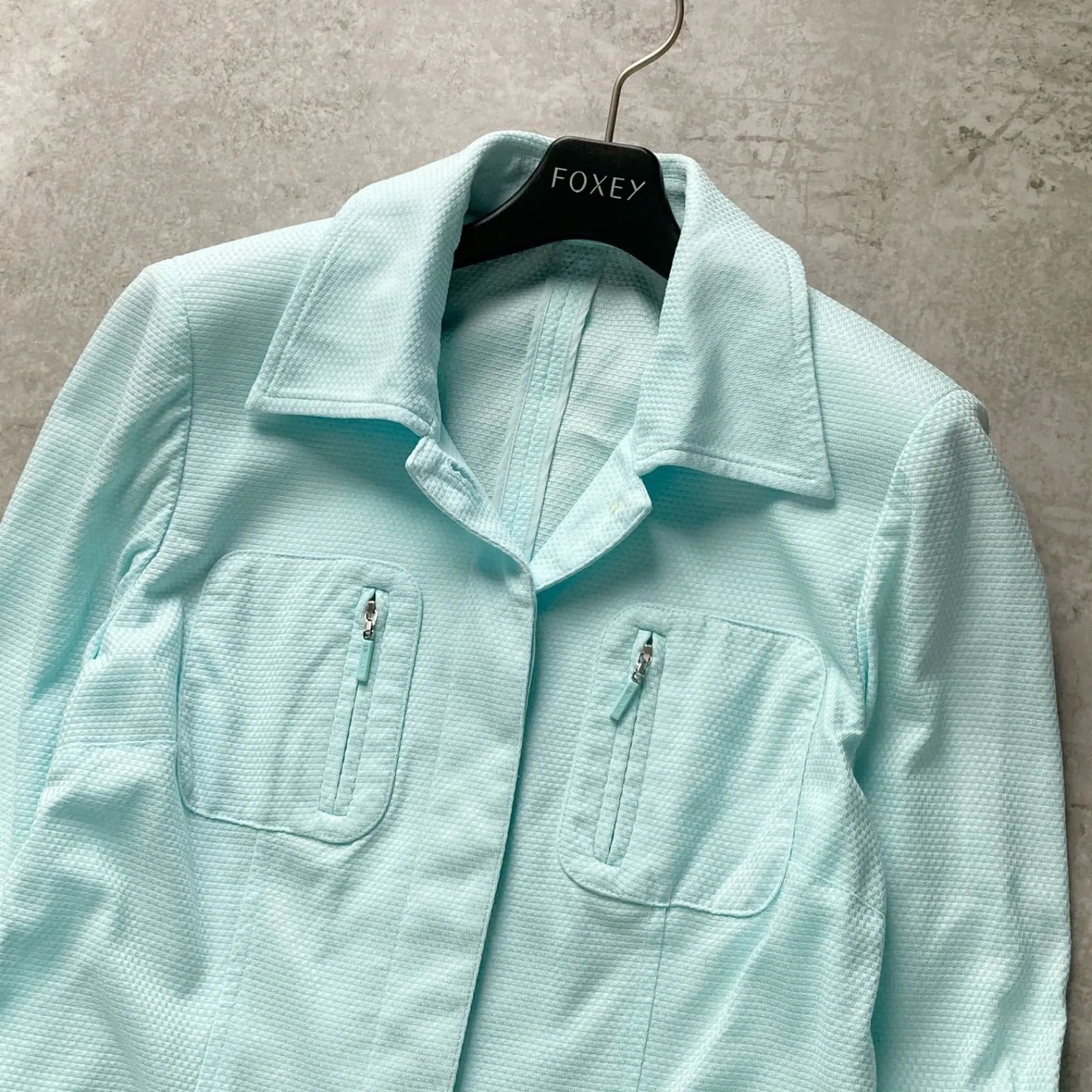 美品 レオナール LEONARD FASHION ジャケット ジュエル柄 宝石 総柄 